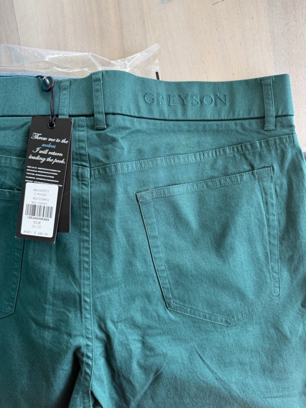 Greyson Teal Green High-Rise Pants